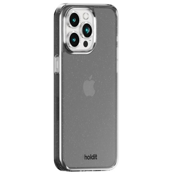 Holdit Kameraprotektor Glitzer für das Apple iPhone 15 Pro / 15 Pro Max - Silver