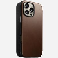 Nomad Modern Leather Folio Klapphülle für das iPhone 16 Pro Max - Brown