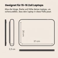 imoshion Laptop Hülle mit Staufach 15-16 Zoll - Laptop Sleeve - Candy Pink