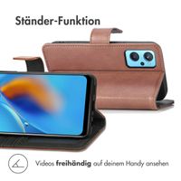 imoshion Luxuriöse Klapphülle Oppo A76 (4G) - Braun