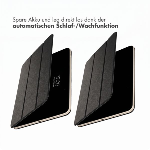 Accezz Leder Trifold Klaphülle Apple iPad Pro 13 (2025) M5 / (2024) M4 - Schwarz