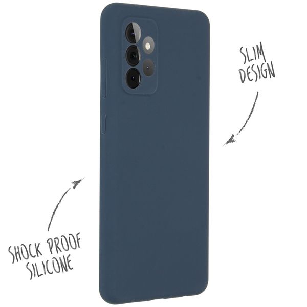 Accezz Liquid Silikoncase  für das Samsung Galaxy A72 - Dunkelblau