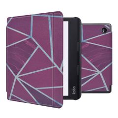 imoshion Design Slim Hard Case Sleepcover mit Stand für das Kobo Sage / Tolino Epos 3 - Bordeaux Graphic