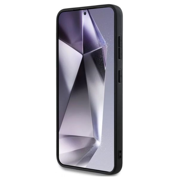 Guess 4G Metal Logo Back Cover mit Glitter Samsung Galaxy S25 Plus - Rosa