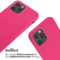 imoshion Silikonhülle mit Band für das iPhone 12 (Pro) - Rosa fluoreszierend