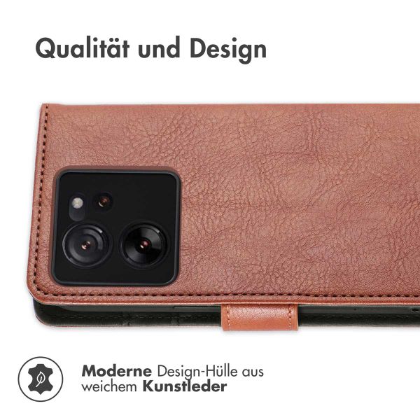 imoshion Luxuriöse Klapphülle für das Xiaomi 13T / 13T Pro - Braun