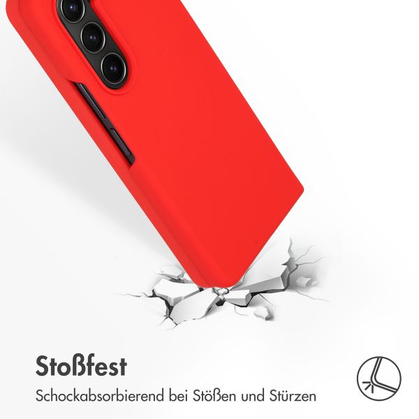 Accezz Liquid Silikoncase Samsung Galaxy Z Fold 5 - Rot