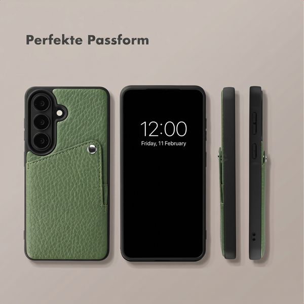 Selencia Riva Back Cover mit Kartenfach Samsung Galaxy S26 Plus - Sage Green