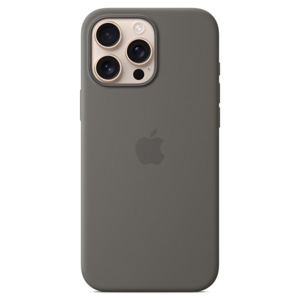 Apple Silikon-Case MagSafe für das Apple iPhone 16 Pro Max - Stone Gray