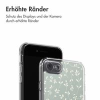 imoshion Design Hülle Apple iPhone SE (2022 / 2020) / 8 / 7 - Smoke Green Flowers