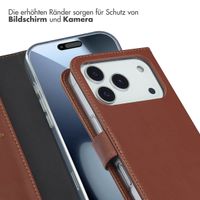 Selencia Echtleder Klapphülle Apple iPhone 17 Pro - lichtbruin