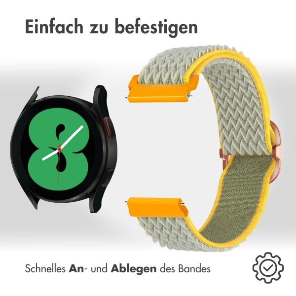 imoshion Elastisches Nylonarmband -   Universelle 20 mm Anschluss - Green & Yellow
