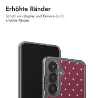 imoshion Design Hülle Samsung Galaxy S24 - Polka Dot Bordeaux