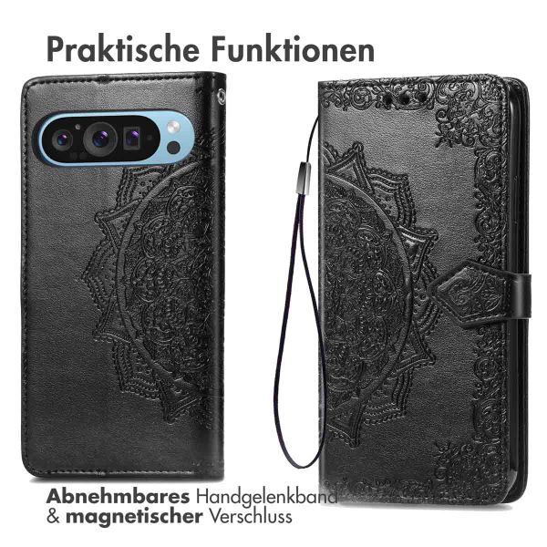 imoshion Mandala Klapphülle Google Pixel 9 Pro XL - Schwarz