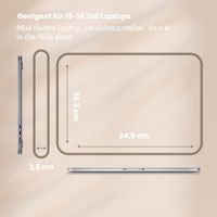 Selencia Cord Laptop Hülle 13-14 Zoll - Laptop Sleeve - Slate Blue
