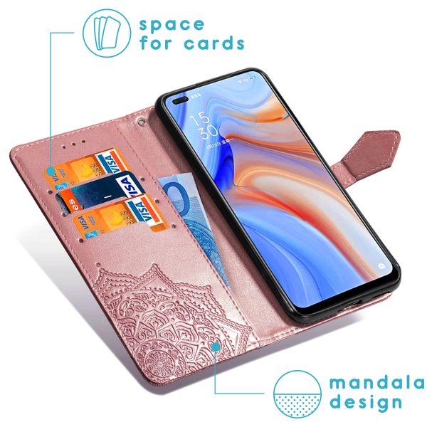 imoshion Mandala Klapphülle für das Oppo Reno4 5G - Roségold