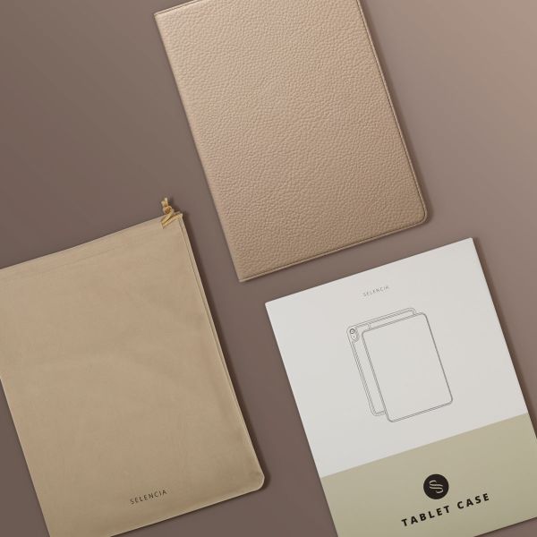 Selencia Riva Klapphülle Samsung Galaxy Tab A9 Plus - Beige