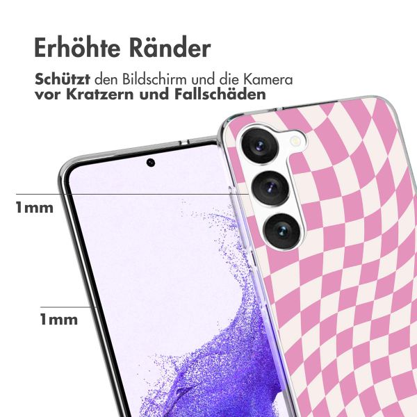 imoshion Design Hülle für das Samsung Galaxy S23 - Retro Pink Check