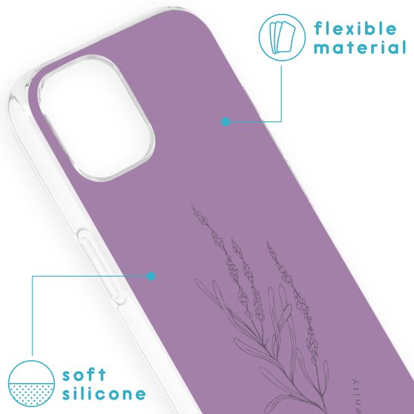 imoshion Design Hülle für das iPhone 13 - Floral Purple