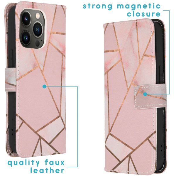 imoshion Design TPU Klapphülle für das iPhone 13 Pro - Pink Graphic