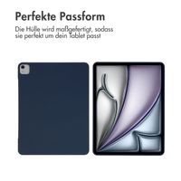 Accezz Liquid Silicone Back Cover mit Stifthalter Apple iPad Air 13 Zoll (2025) M3 / (2024) M2 - Dunkelblau