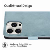 imoshion Luxuriöse Klapphülle für das Apple iPhone 16 Pro - Hellblau
