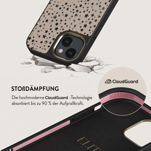 Burga Elite Gold Backcover für das iPhone 15 Plus - Sparkling Tiara