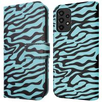 imoshion Design Klapphülle Samsung Galaxy A33 - Black Blue Stripes