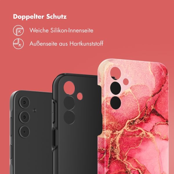 Selencia Vivid Tough Back Cover für das Samsung Galaxy A15 - Rosy Marble