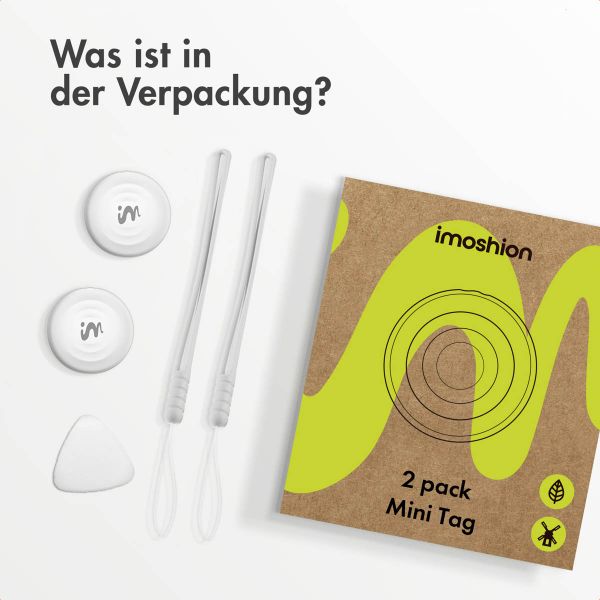 imoshion Mini Tag - Bluetooth-Tracker für iOS - 2 pack - Weiß