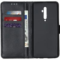 Litchi Klapphülle Schwarz für das Oppo Reno2 Z