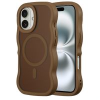 Selencia Wavy Backcover mit MagSafe Apple iPhone 16 - Mocha Brown