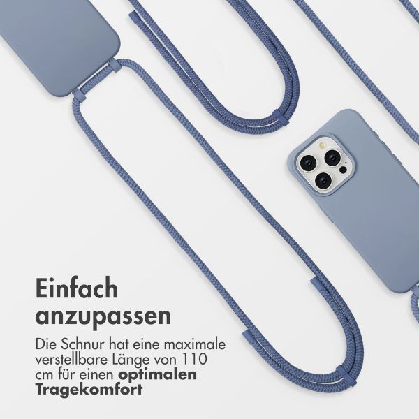 imoshion Color Backcover mit abnehmbarem Handykette und MagSafe Apple iPhone 15 Pro - Ash Blue
