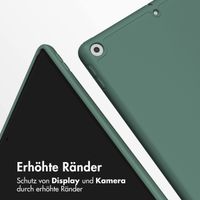 Accezz Smarte Klapphülle aus Silikon Apple iPad 6 (2018) 9.7 Zoll / iPad 5 (2017) 9.7 Zoll - Dunkelgrün