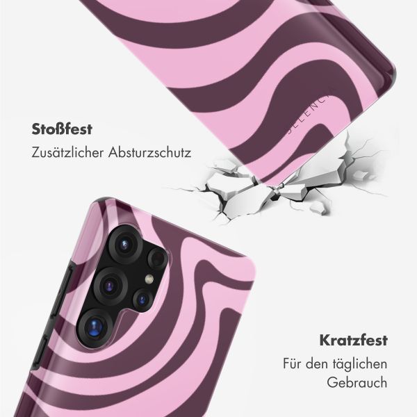 Selencia Vivid Back Cover Samsung Galaxy S25 Ultra - Wavy Swirl Pink Plum