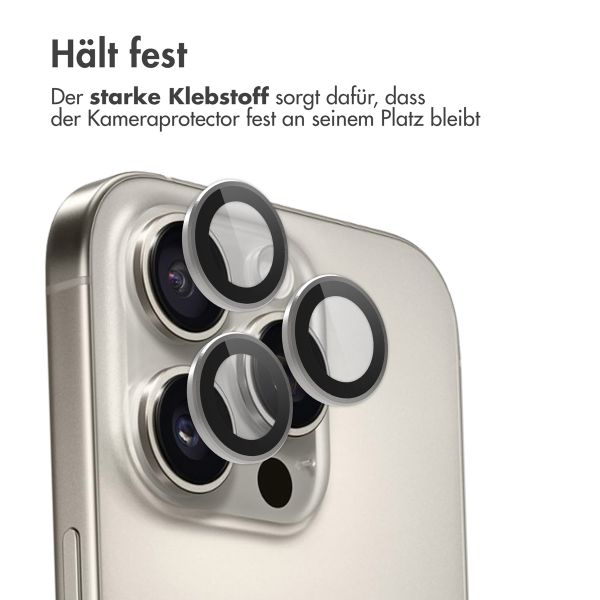 imoshion 2er-Pack Objektivschutz für Kamera für das Apple iPhone 16 Pro / 16 Pro Max - Natural / Titanium