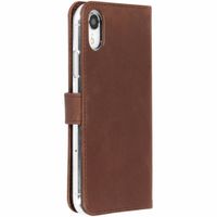 Selencia Echtleder Klapphülle iPhone Xr - Dunkelbraun