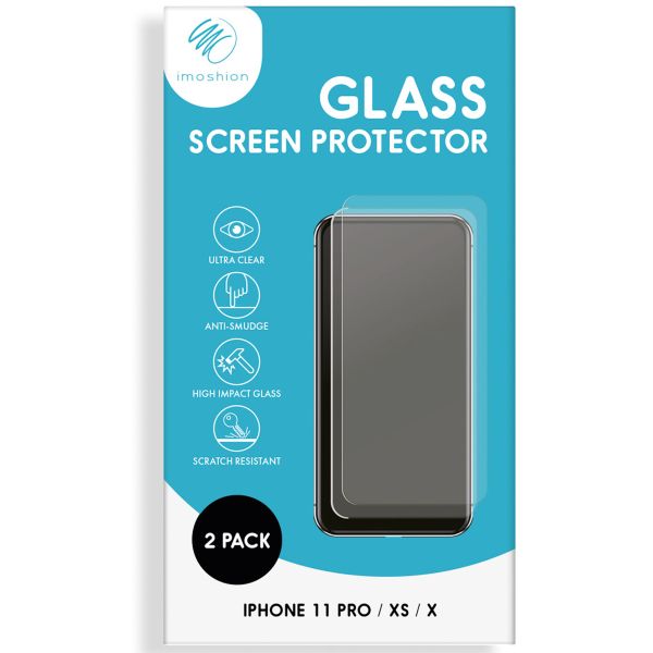 imoshion Bildschirmschutzfolie Glas 2Pack iPhone 11 Pro / Xs / X