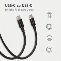 imoshion Braided USB-C-zu-USB-C-Kabel 100 W - 0,25 Meter - Schwarz