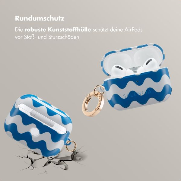 Selencia Vivid Case Apple AirPods Pro 2 - Wave Vibes Classic Blue