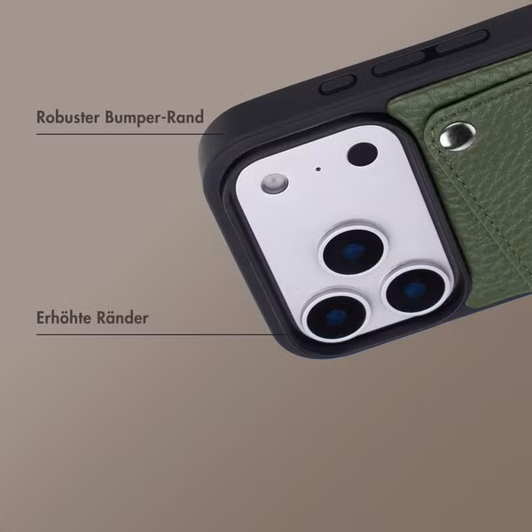 Selencia Riva Back Cover mit Kartenfach Apple iPhone 17 Pro Max - Sage Green