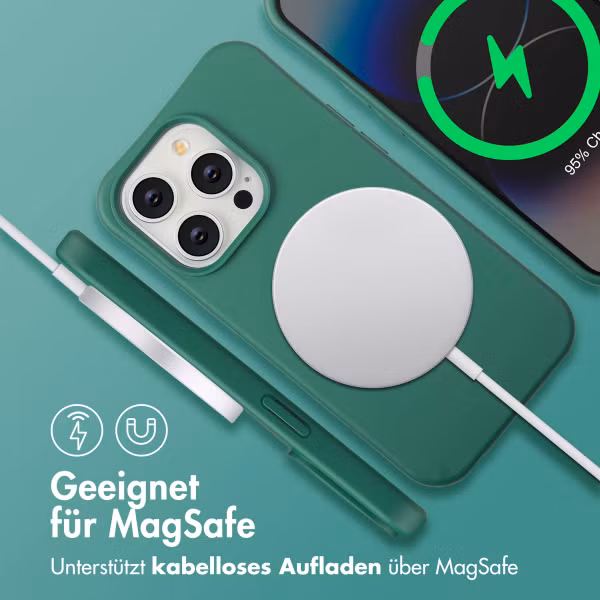 imoshion Color Backcover mit abnehmbarem Handykette und MagSafe Apple iPhone 14 Pro - Dunkelgrün