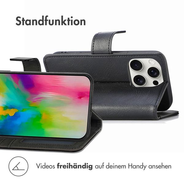 imoshion Luxuriöse Klapphülle für das Apple iPhone 16 Pro Max - Schwarz