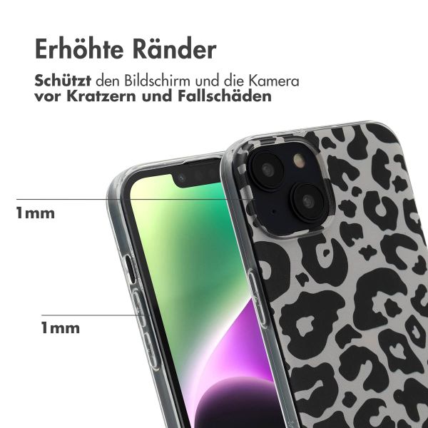 imoshion Design Hülle Apple iPhone 14 - Leopard Transparent