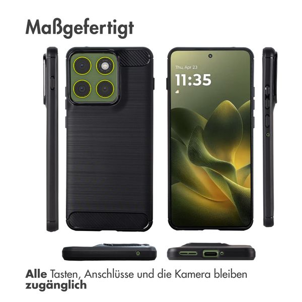 imoshion Brushed Back Cover Motorola Edge 70 - Schwarz