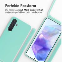 imoshion Silikonhülle mit Band für das Samsung Galaxy A55 - Mintgrün