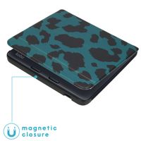 imoshion Design Slim Hard Case Sleepcover mit Stand Kobo Libra 2 / Tolino Vision 6 - Green Panther