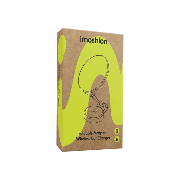 imoshion Handyhalterung für das Auto mit MagSafe - Kabelloses Ladegerät - Armaturenbrett - Schwarz