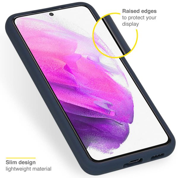 Accezz Liquid Silikoncase für das Samsung Galaxy S22 - Dunkelblau