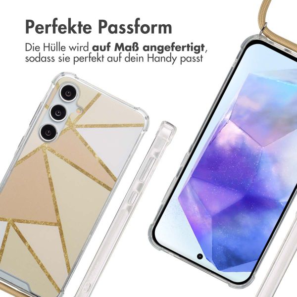 imoshion Design Hülle mit Band Samsung Galaxy A55 - Beige Graphic